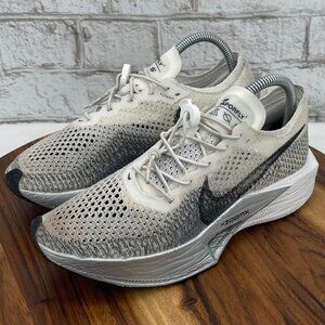 Nike Zoomx Vaporfly Next%3 Womens 8 White Gray Met Silver Running Shoes DV4130-1